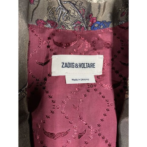 Zadig & Voltaire Visko Jac Blossom Jacket Double Breasted Jacket NWOT - Picture 7 of 9